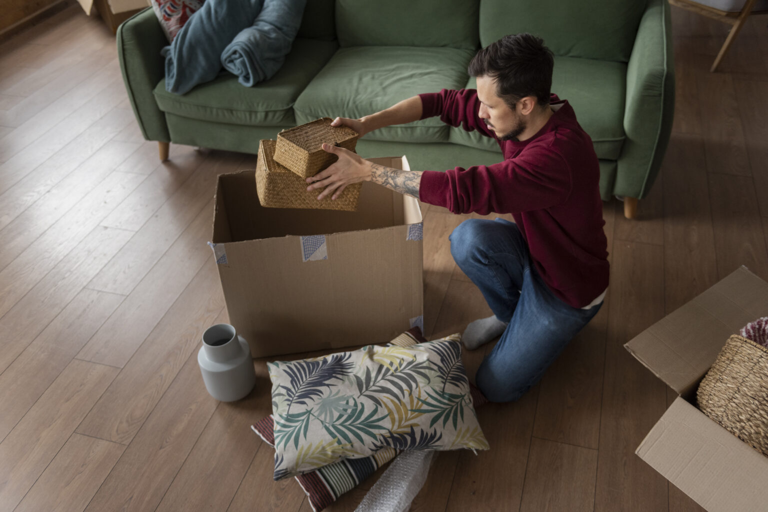 Home young adult moving into new home